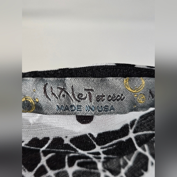 Chalet Et Ceci Art To Wear Lagenlook Crinkle Abstract Tunic, Large - Picture 2 of 3